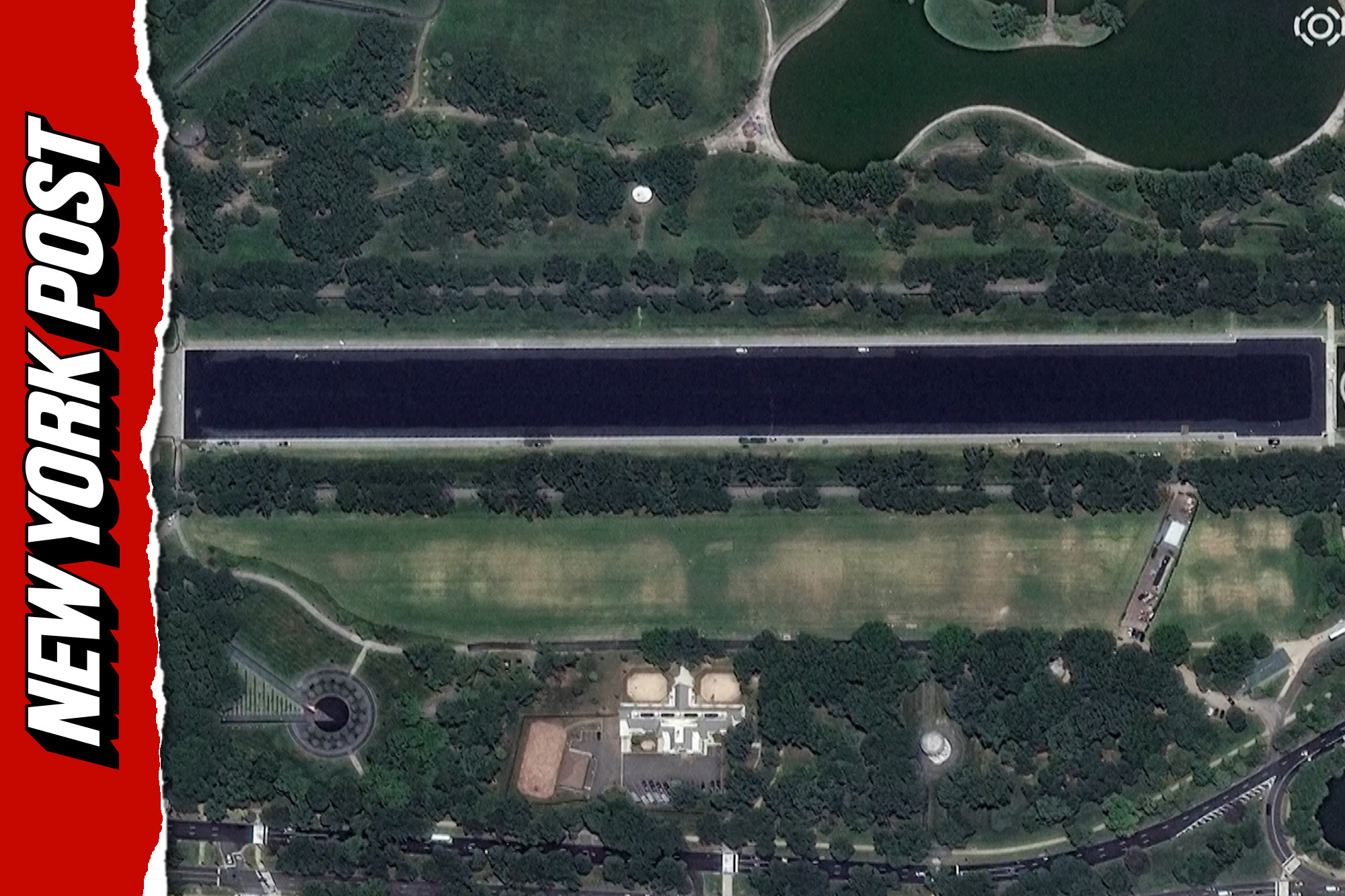 Before and after: satellite imagery shows Reflecting Pool upgrade