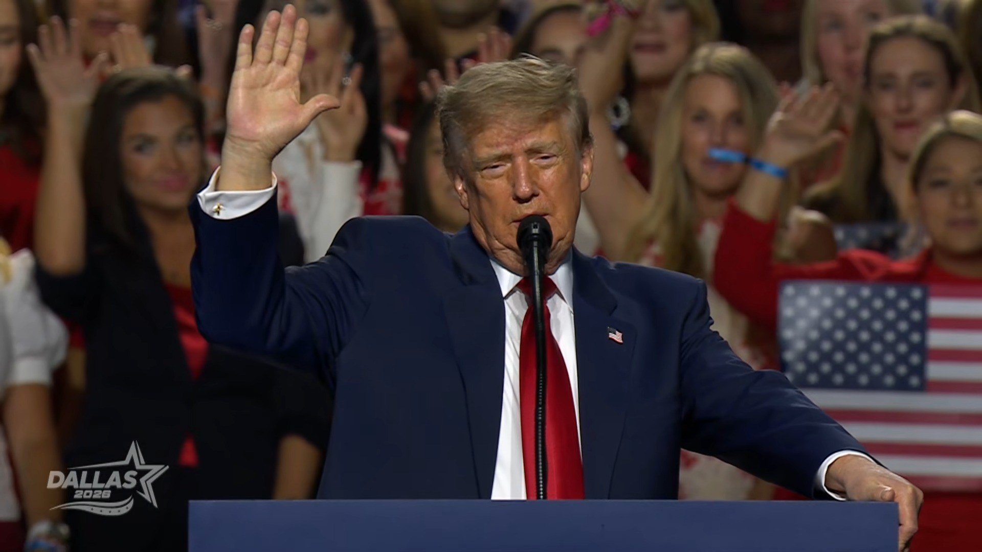 Trump leads GOP midterm convention attendees in pledge to vote, warns them ‘you go to hell’ if they don’t